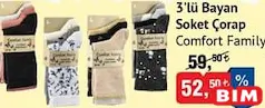 COMFORT FAMİLY 3'LÜ BAYAN SOKET ÇORAP